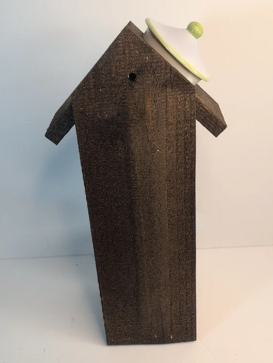 Rustic Wooden Handmade Bird Feeder Hummingbird Teapot - Picture 8 of 16